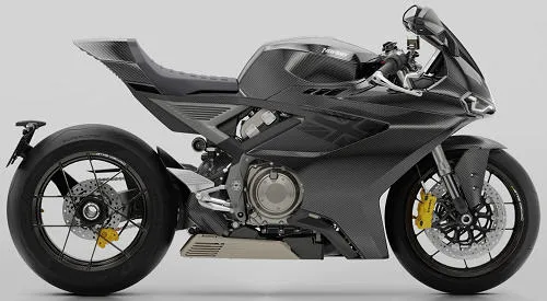 Foto de perfil del 1200 Manx R First Edition 2026 en color negro.