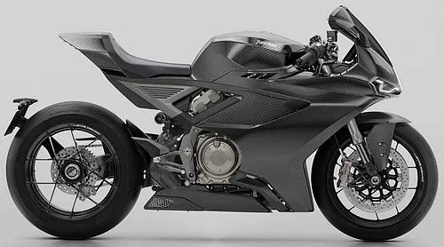 Photo de profil de la 1200 Manx R Signature 2026 en couleur carbone