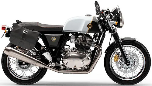 Photo de profil de la Continental GT 650 Thunder Edition 2023 en couleur blanc / noir