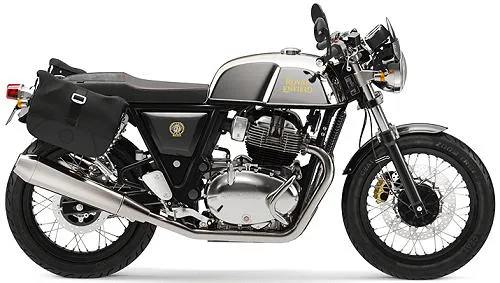 Photo de profil de la Continental GT 650 Thunder Edition 2023 en couleur chrome