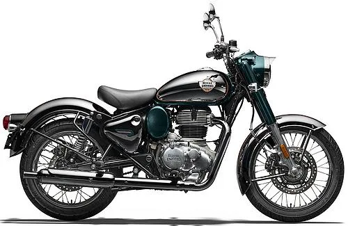 Foto de perfil del Classic 350 2026 en color verde.