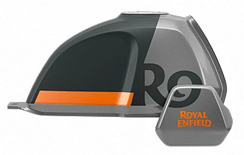 Foto de perfil del 440 Scram 2025 en color naranja / negro.