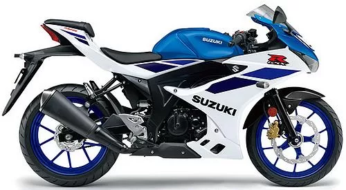 Profile photo of GSX-R125 2025 in color white / blue.