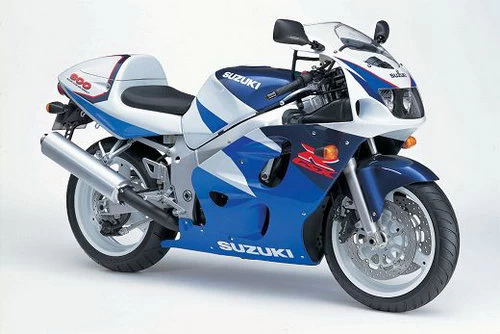 Foto de perfil del 600 GSX-R 1997 en color indefinido.