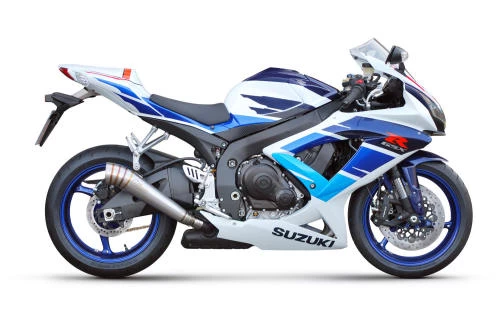 Foto de perfil del 750 GSX-R 2010 en color blanco / azul.