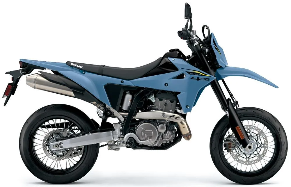 Foto de perfil del DR-Z4SM 400 2027 en color azul.