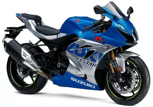 Foto de perfil del GSX-R 1000 R 100th Anniversary Europe 2020 en color indefinido.