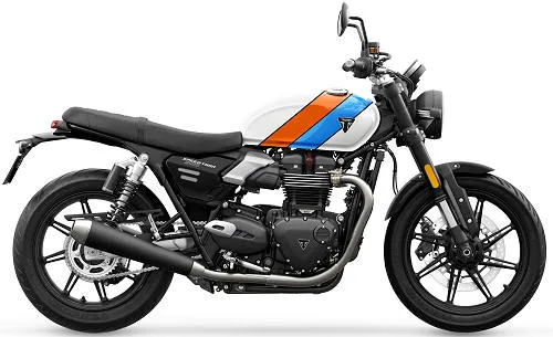 Foto de perfil del nouvelle 900 Speed Twin 2025 en color blanco.