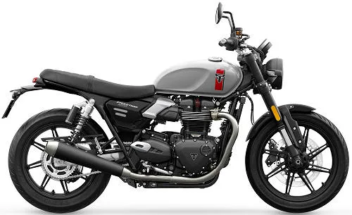 Foto de perfil del nouvelle 900 Speed Twin 2025 en color gris.