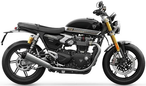 Foto de perfil del 1200 Speed Twin RS 2025 en color negro.