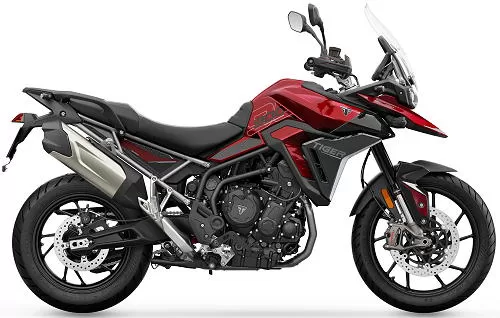 Foto de perfil del Tiger 900 GT Pro 2026 en color rojo.