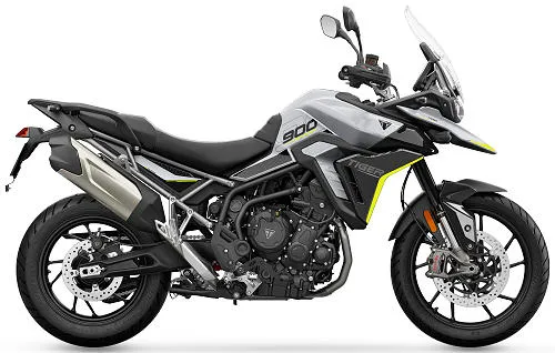 Foto de perfil del Tiger 900 GT Pro 2026 en color blanco.