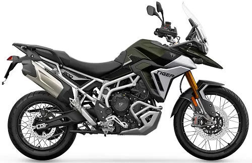 Foto de perfil del Tiger 900 Rally Pro 2026 en color negro.