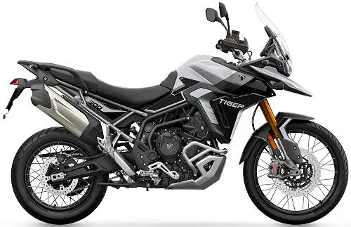 Foto de perfil del Tiger 900 Rally Pro 2026 en color gris.