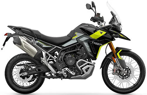 Foto de perfil del Tiger 900 Rally Pro 2026 en color amarillo / negro.