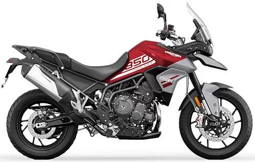 Foto de perfil del Tiger 850 Sport 2025 en color rojo.