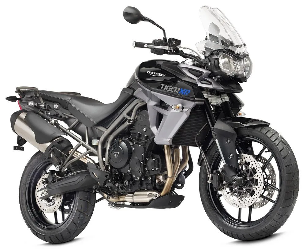 Une moto Triumph Tiger 800 XR de 2017.