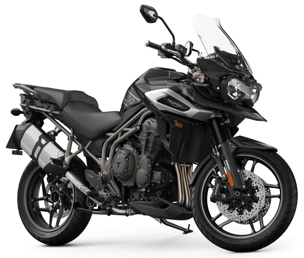 Una motocicleta Triumph 1200 Tiger XR del año 2018.