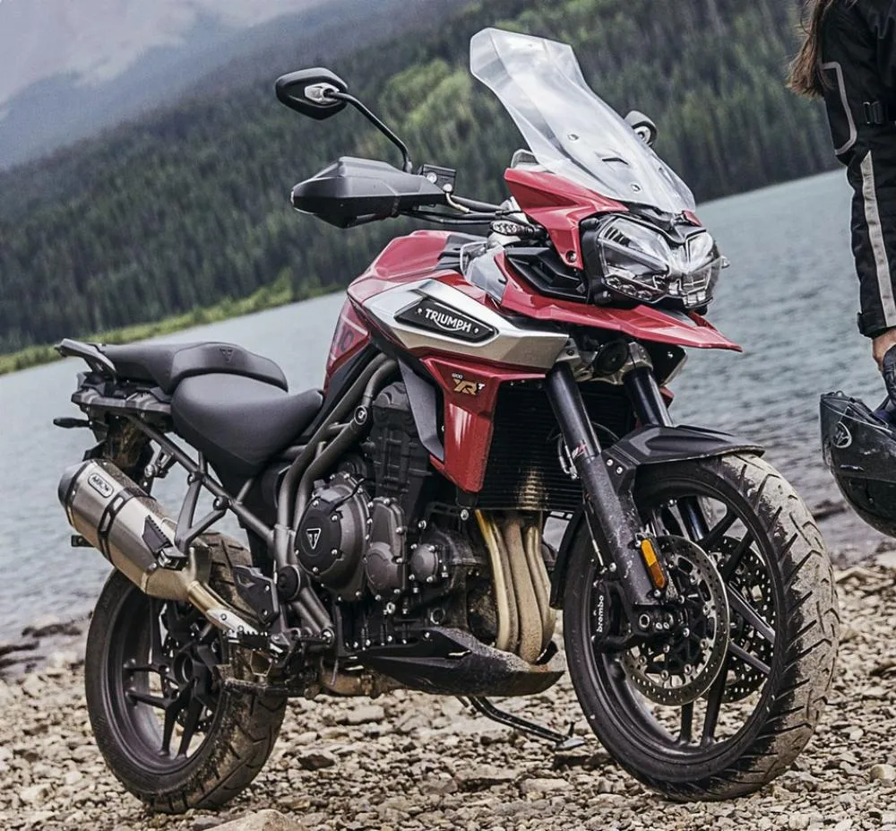 Une moto Triumph 1200 Tiger XRt de 2018.