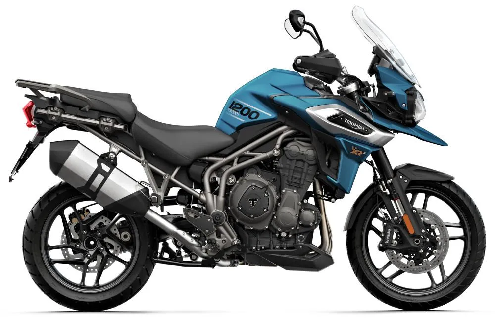 Une moto Triumph 1200 Tiger XRx de 2019.