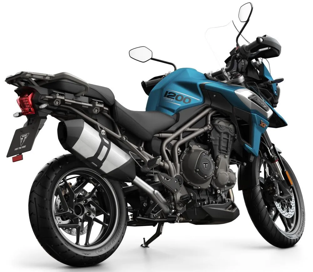 Une moto Triumph 1200 Tiger XRx de 2020.