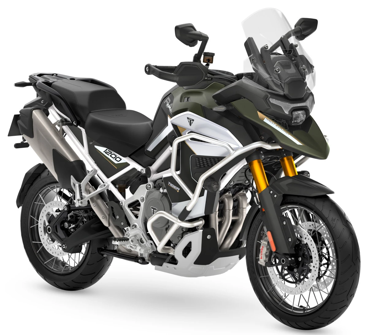 A 2027 Triumph Tiger 1200 GT Pro motorcycle