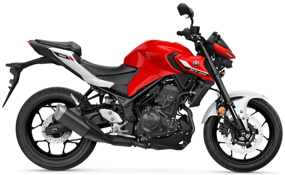 Photo de profil de la MT-03 320 2027 en couleur rouge