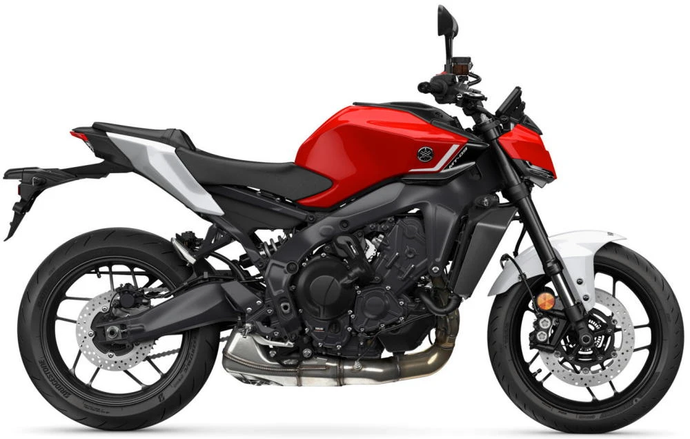 Photo de profil de la MT-09 900 2027 en couleur rouge