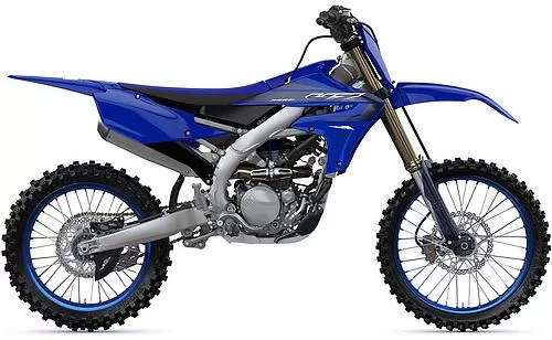 Foto de perfil del YZ 250 F 2023 en color azul.