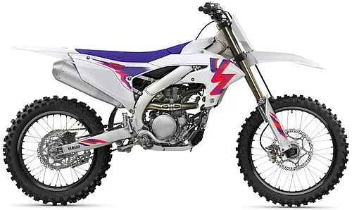 Foto de perfil del YZ 250 F 2024 en color blanco.