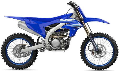 Foto de perfil del YZ 250 F 2025 en color azul.