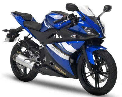 Profile photo of YZF-R 125 2008 in color white / blue.