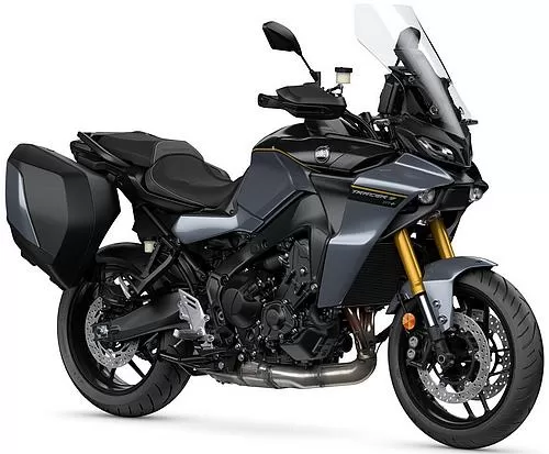 Foto de perfil del Tracer 9 GT+ 2023 en color gris / negro.