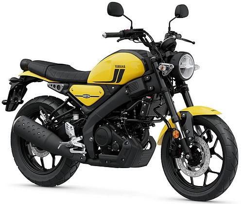 Foto de perfil del XSR 125 2024 en color amarillo.